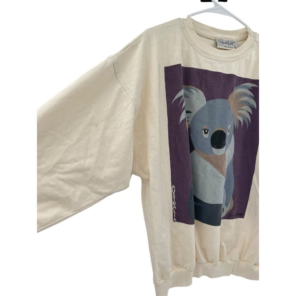 Vintage Stewart Merrett Australian Shirt Koala Long Sleeve Crew Neck Size Large - Picture 12 of 16